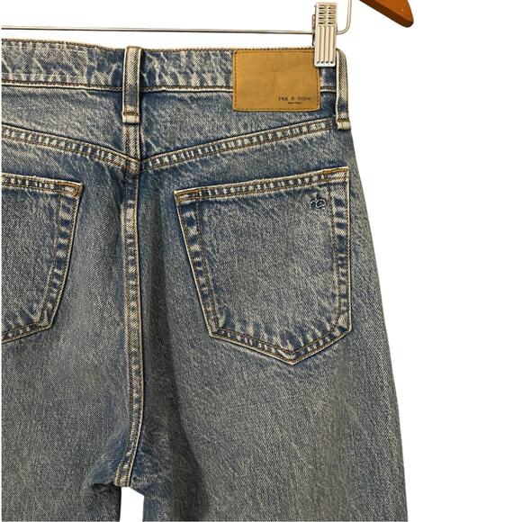 Rag & Bone Alex High Rise Straight Jean US 24 Mid Blue Wash Denim 100% Cotton - Picture 8 of 13